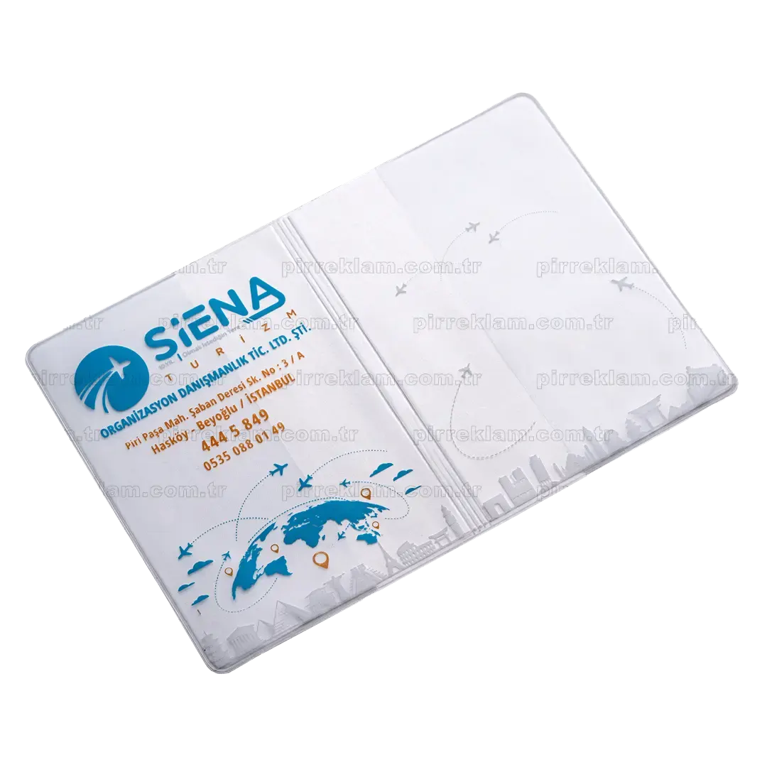 Ekonomik Şeffaf Pvc Pasaport Kılıfı (0,20 Micron) - 1