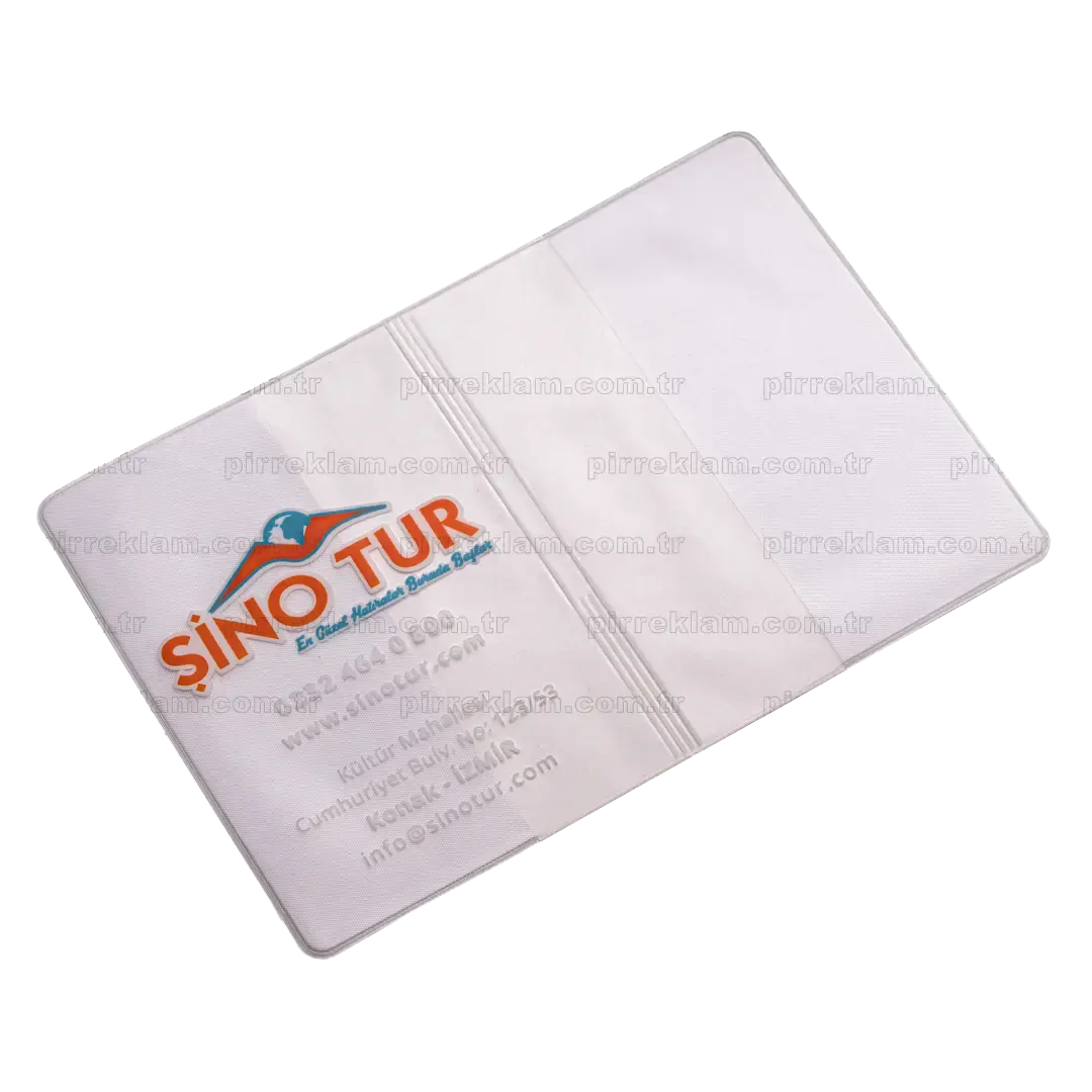 Lüx Kalın Şeffaf Pvc Pasaport Kılıfı (0,30 Micron) - 1